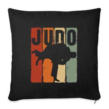 Japanischer Kampfsport Judo - Sofakissenbezug 45 x 45 cm - Schwarz - Vorne
