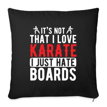 Japanischer Kampfsport Karate - Sofakissenbezug 45 x 45 cm - Schwarz - Vorne