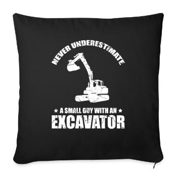 Heavy machinery operator for excavator operators - Sofa pillowcase 17,3'' x 17,3'' (45 x 45 cm) - black - Front