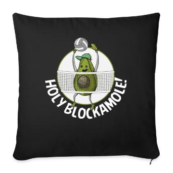Holy Blockamole Volleyball Avocado - Sofa pillowcase 17,3'' x 17,3'' (45 x 45 cm) - black - Front