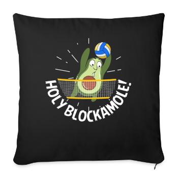 Holy Blockamole Volleyball Avocado - Sofa pillowcase 17,3'' x 17,3'' (45 x 45 cm) - black - Front