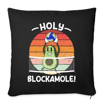 Holy Blockamole Volleyball Avocado - Sofa pillowcase 17,3'' x 17,3'' (45 x 45 cm) - black - Front