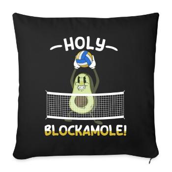 Holy Blockamole Volleyball Avocado - Sofa pillowcase 17,3'' x 17,3'' (45 x 45 cm) - black - Front