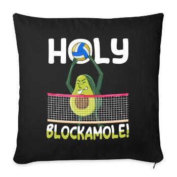 Holy Blockamole Volleyball Avocado - Sofa pillowcase 17,3'' x 17,3'' (45 x 45 cm) - black - Front