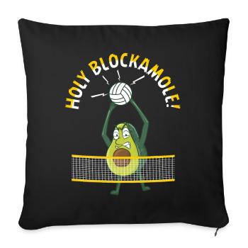 Holy Blockamole Volleyball Avocado - Sofa pillowcase 17,3'' x 17,3'' (45 x 45 cm) - black - Front