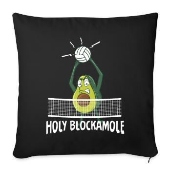 Holy Blockamole Volleyball Avocado - Sofa pillowcase 17,3'' x 17,3'' (45 x 45 cm) - black - Front