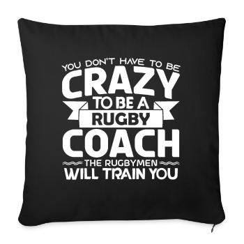 Rugby Coach | Rugby coach gift The Best coach - Sofa pillowcase 17,3'' x 17,3'' (45 x 45 cm) - black - Front