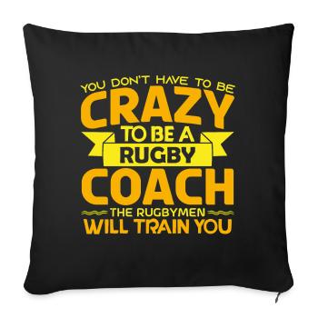 Rugby Coach | Rugby coach gift The Best coach - Sofa pillowcase 17,3'' x 17,3'' (45 x 45 cm) - black - Front