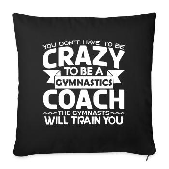 Coach Gymnastics Gift coach Gymnastics coach - Sofa pillowcase 17,3'' x 17,3'' (45 x 45 cm) - black - Front