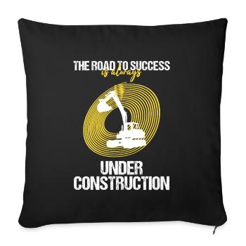 Conducteur de houe et opérateur de machinerie lourde - Housse de coussin décorative 45 x 45 cm - noir - Devant