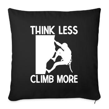 Klettern Bouldern - Sofakissenbezug 45 x 45 cm - Schwarz - Vorne