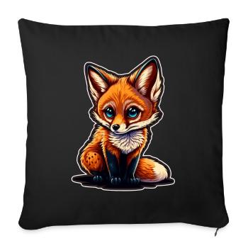 Cute Fox Baby Cuddle Shirt Cuddle Shirt - Sofa pillowcase 17,3'' x 17,3'' (45 x 45 cm) - black - Front