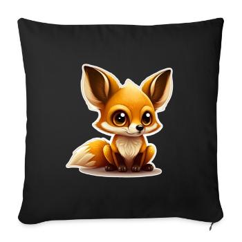 Cute Fox Baby Cuddle Shirt Cuddle Shirt - Sofa pillowcase 17,3'' x 17,3'' (45 x 45 cm) - black - Front