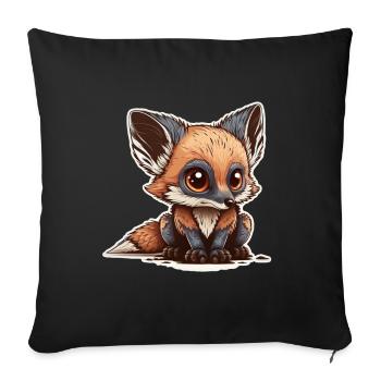 Cute Fox Baby Cuddle Shirt Cuddle Shirt - Sofa pillowcase 17,3'' x 17,3'' (45 x 45 cm) - black - Front