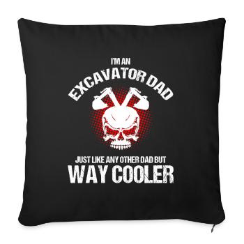 Conducteur de houe et opérateur de machinerie lourde - Housse de coussin décorative 45 x 45 cm - noir - Devant