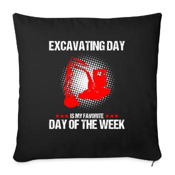 Heavy Equipment Operator and Excavator Operator Design - Sofa pillowcase 17,3'' x 17,3'' (45 x 45 cm) - black - Front
