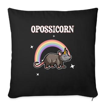 Possum design for opossum lovers and possum - Sofa pillowcase 17,3'' x 17,3'' (45 x 45 cm) - black - Front