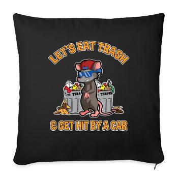 Possum design for opossum lovers and possum - Sofa pillowcase 17,3'' x 17,3'' (45 x 45 cm) - black - Front