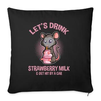 Possum design for opossum lovers and possum - Sofa pillowcase 17,3'' x 17,3'' (45 x 45 cm) - black - Front