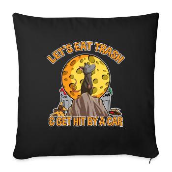 Possum design for opossum lovers and possum - Sofa pillowcase 17,3'' x 17,3'' (45 x 45 cm) - black - Front