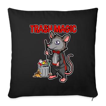 Possum design for opossum lovers and possum - Sofa pillowcase 17,3'' x 17,3'' (45 x 45 cm) - black - Front