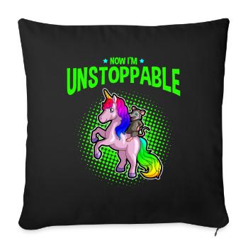 Opossum saying for animal lovers and possum - Sofa pillowcase 17,3'' x 17,3'' (45 x 45 cm) - black - Front