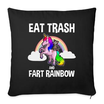 Opossum saying for animal lovers and possum - Sofa pillowcase 17,3'' x 17,3'' (45 x 45 cm) - black - Front