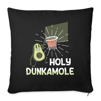 Holy Dunkamole Basketball Streetball Avocat - Housse de coussin décorative 45 x 45 cm - noir - Devant
