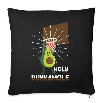 Holy Dunkamole Basketball Streetball Avocat - Housse de coussin décorative 45 x 45 cm - noir - Devant