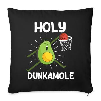 Holy Dunkamole Basketball Streetball Avocat - Housse de coussin décorative 45 x 45 cm - noir - Devant