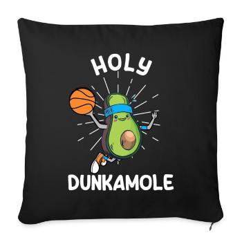Holy Dunkamole Basketball Streetball Avocat - Housse de coussin décorative 45 x 45 cm - noir - Devant