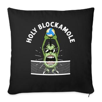 Holy Blockamole Volleyball Avocado - Sofa pillowcase 17,3'' x 17,3'' (45 x 45 cm) - black - Front