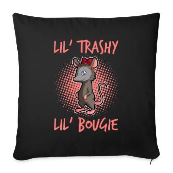 Possum design for opossum lovers and possum - Sofa pillowcase 17,3'' x 17,3'' (45 x 45 cm) - black - Front