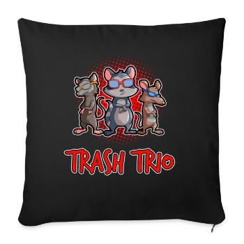 Opossum saying for animal lovers and possum - Sofa pillowcase 17,3'' x 17,3'' (45 x 45 cm) - black - Front