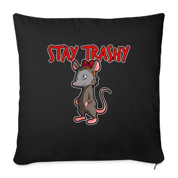 Opossum saying for animal lovers and possum - Sofa pillowcase 17,3'' x 17,3'' (45 x 45 cm) - black - Front