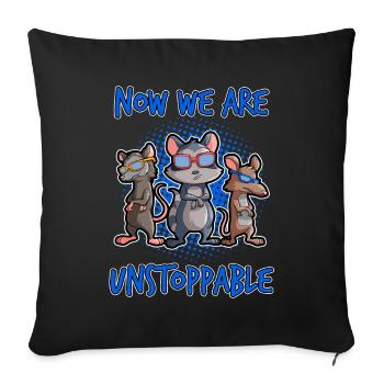 Possum design for opossum lovers and possum - Sofa pillowcase 17,3'' x 17,3'' (45 x 45 cm) - black - Front