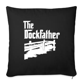 Dock Diving Design for Dog Jumping and Dock Dog - Sofa pillowcase 17,3'' x 17,3'' (45 x 45 cm) - black - Front