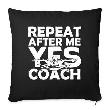 Schwimmtrainer | Geschenk Coach Schwimmen Das Beste - Sofakissenbezug 45 x 45 cm - Schwarz - Vorne