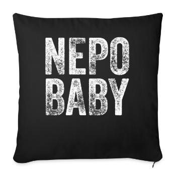 Népotisme Nepo Bébé - Housse de coussin décorative 45 x 45 cm - noir - Devant