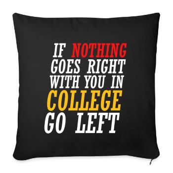 When nothing is going right with you at school - Sofa pillowcase 17,3'' x 17,3'' (45 x 45 cm) - black - Front