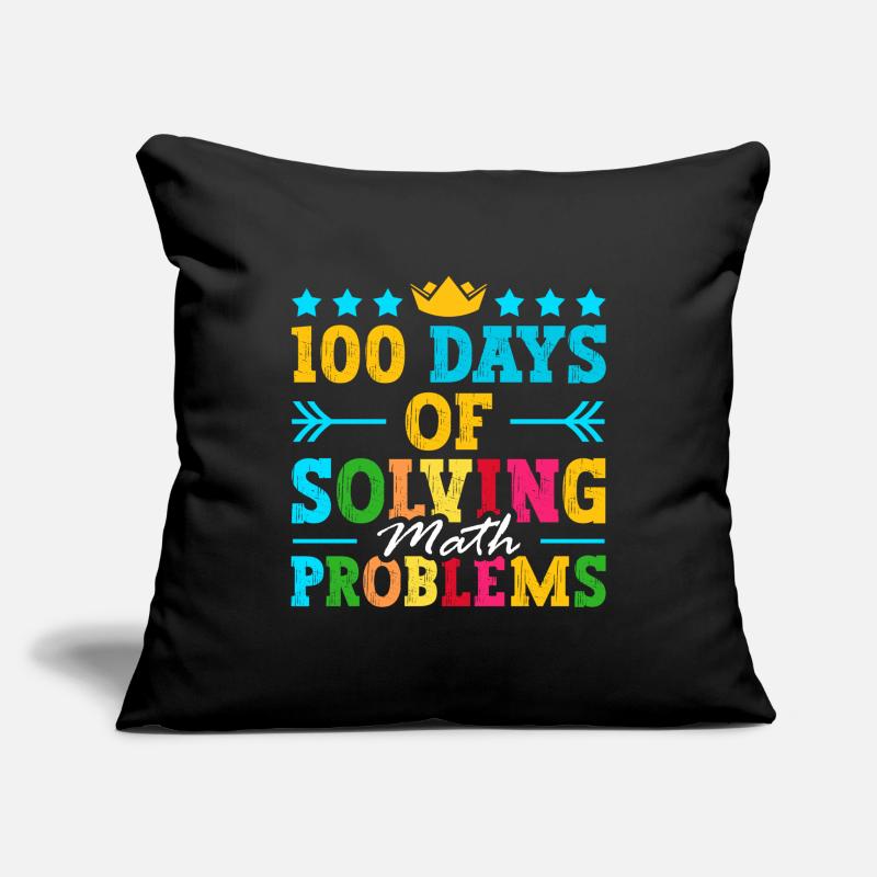 100 days to solve math problems Sofa pillowcase 17,3'' x 17,3'' (45 x 45 cm)