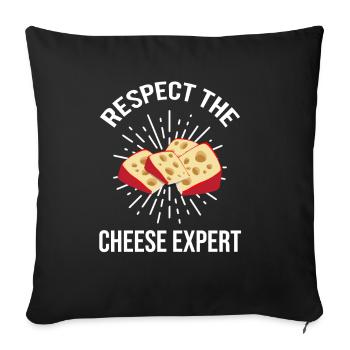 Charcuterie design for cheesemakers - Sofa pillowcase 17,3'' x 17,3'' (45 x 45 cm) - black - Front