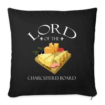 Charcuterie design for cheesemakers - Sofa pillowcase 17,3'' x 17,3'' (45 x 45 cm) - black - Front