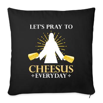 Gouda lovers for smoked Gouda - Sofa pillowcase 17,3'' x 17,3'' (45 x 45 cm) - black - Front