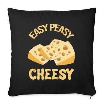 Devis fromagerie pour les amateurs de fromage Gouda et de Gouda - Housse de coussin décorative 45 x 45 cm - noir - Devant