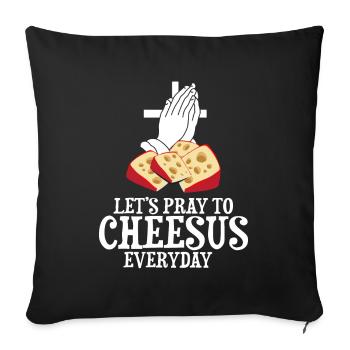 Gouda fumé design et Gouda gourmet - Housse de coussin décorative 45 x 45 cm - noir - Devant