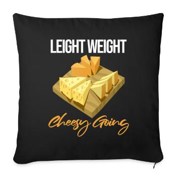 Gouda lovers for smoked Gouda - Sofa pillowcase 17,3'' x 17,3'' (45 x 45 cm) - black - Front