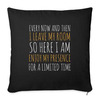 Every Now And Then I Leave My Room Gamer Gaming - Sofa pillowcase 17,3'' x 17,3'' (45 x 45 cm) - black - Front
