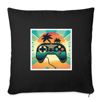 Every Now And Then I Leave My Room Gamer Gaming - Sofa pillowcase 17,3'' x 17,3'' (45 x 45 cm) - black - Front