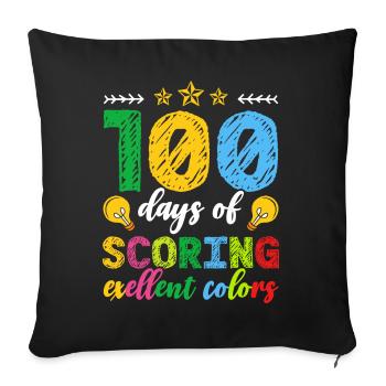 100 Tage Lang Excellent Colors Outstanding School - Sofakissenbezug 45 x 45 cm - Schwarz - Vorne